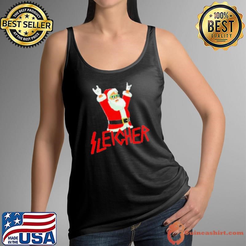 Sleigher Christmas Heavy Metal Music Tank Top