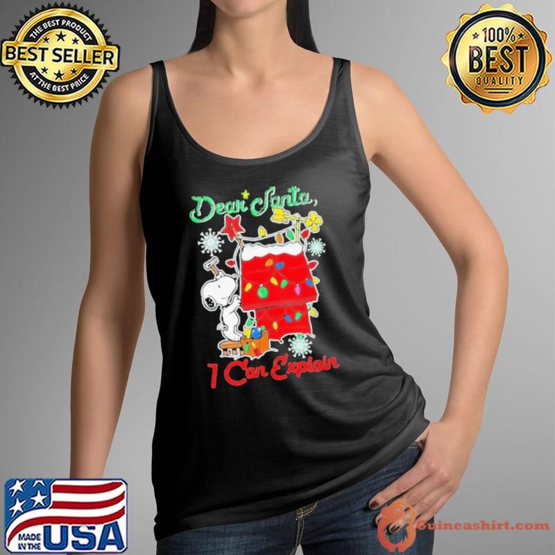Snoopy Dear Santa I can explain Merry Christmas shirt