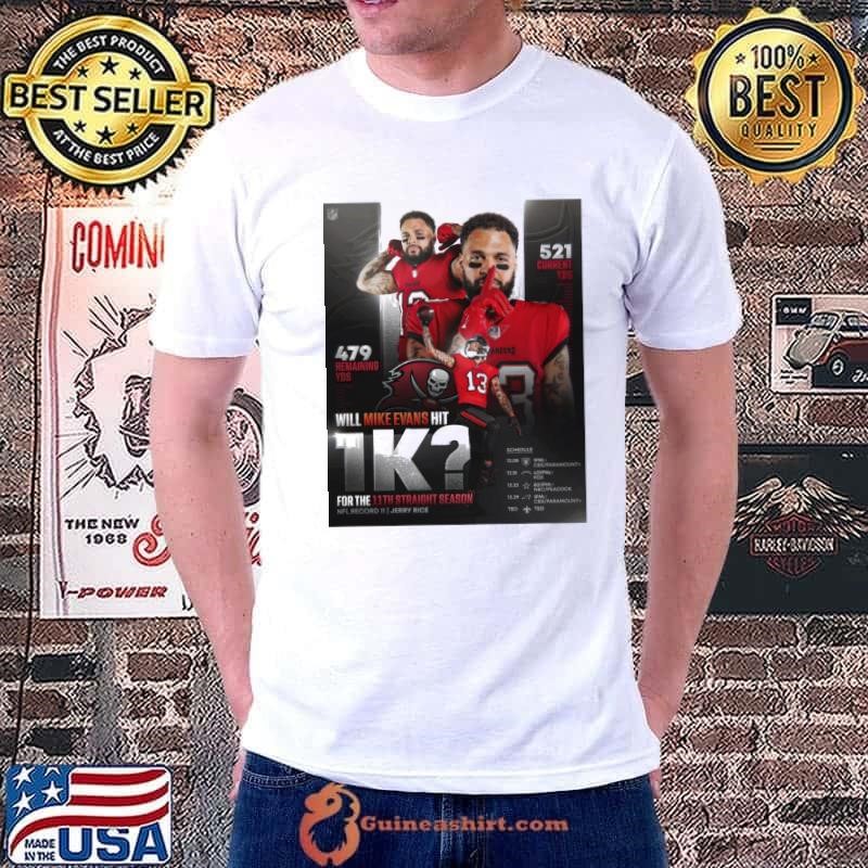 Tampa Bay Buccaneers Will Mike Evans Hit 1K For The 11Th Straight Season Record 11 Jerry Rice Poster Unisex