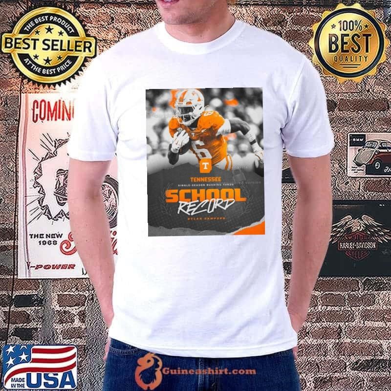 Tennessee Volunteers Dylan Sampson Single-Season Rushing Yards School Record Poster Unisex