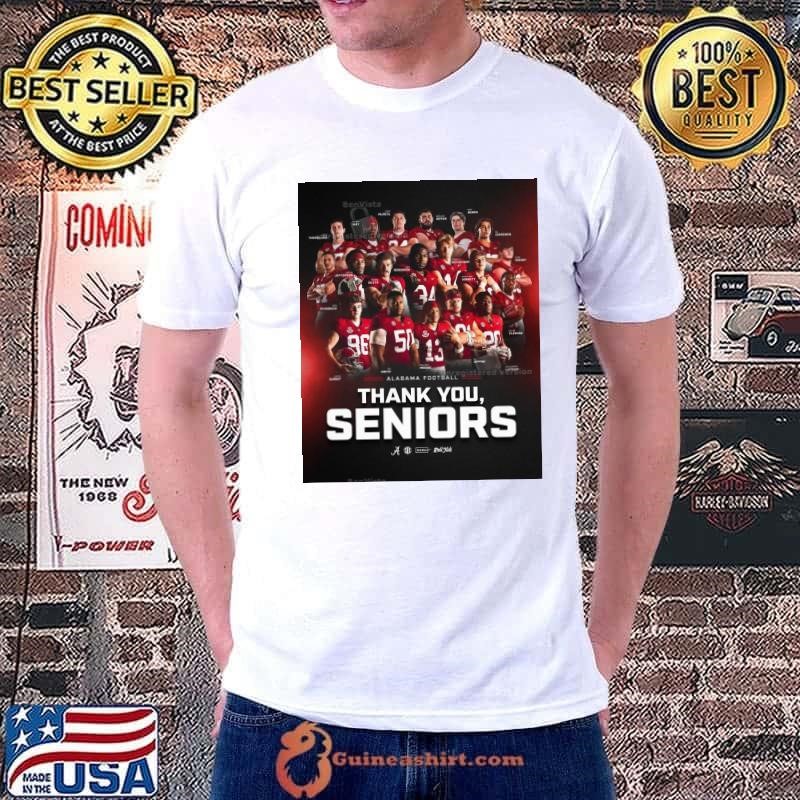 Thank You Seniors Alabama Crimson Tide SEC 2024 All Players Poster shirt