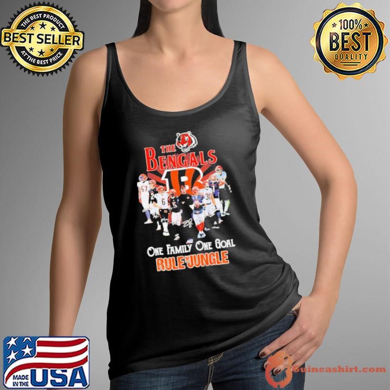 The Cincinnati Bengals one family one goal rule the jungle Tank Top