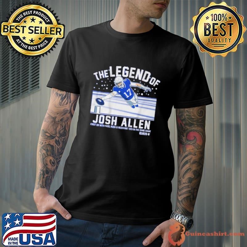 The Legend Of Josh Allen Buffalo Bills First QB With Pass, Rush and Receiving TD’s In The Same Game shirt