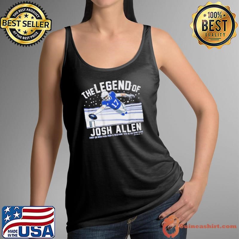 The Legend Of Josh Allen First QB With Pass Rush And Receiving TDs In The Same Game Buffalo Bills T shirt