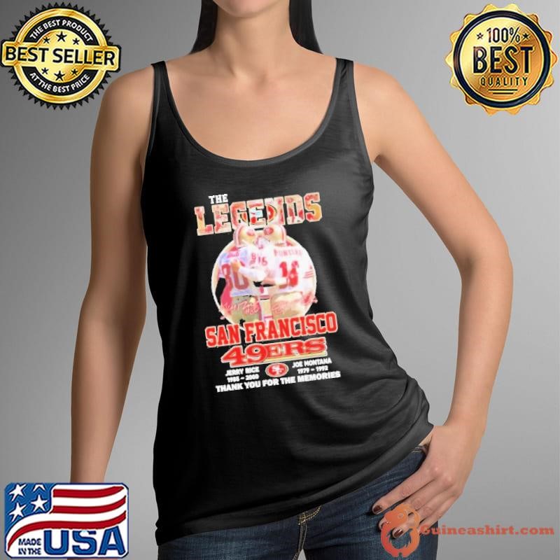 The Legends Jerry Rice And Joe Montana 49ers Thank You Shirt