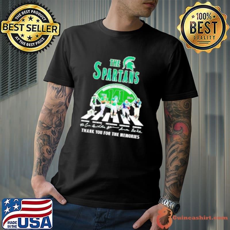The Michigan State Spartans Abbey Road 1884 2025 thank you for the memories signatures Shirt