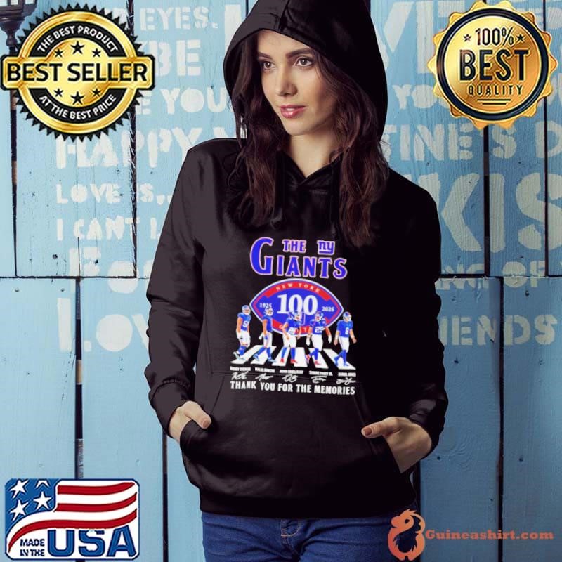The New York Giants 100th Anniversary 1925 2025 abbey road signature Hoodie