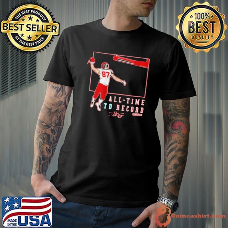 Travis Kelce Kansas City Chiefs Record Breaking All – Time TD Record Signature Unisex