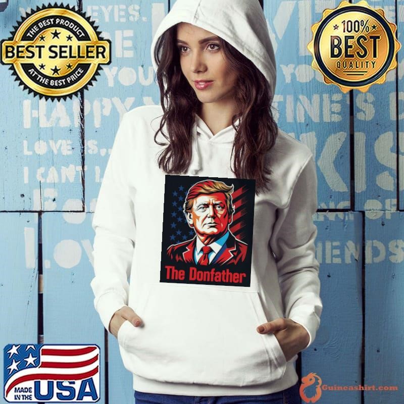 Trump The Donfather President American Flag Retro Hoodie