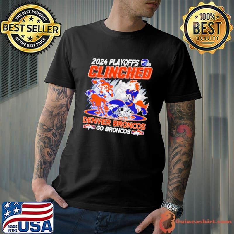 2024 Playoffs Clinched Denver Broncos mascot Unisex