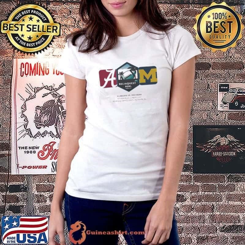 Alabama Crimson Tides Vs Michigan Wolverines Reliaquest Bowl Matchup On December 31st 2024 shirt