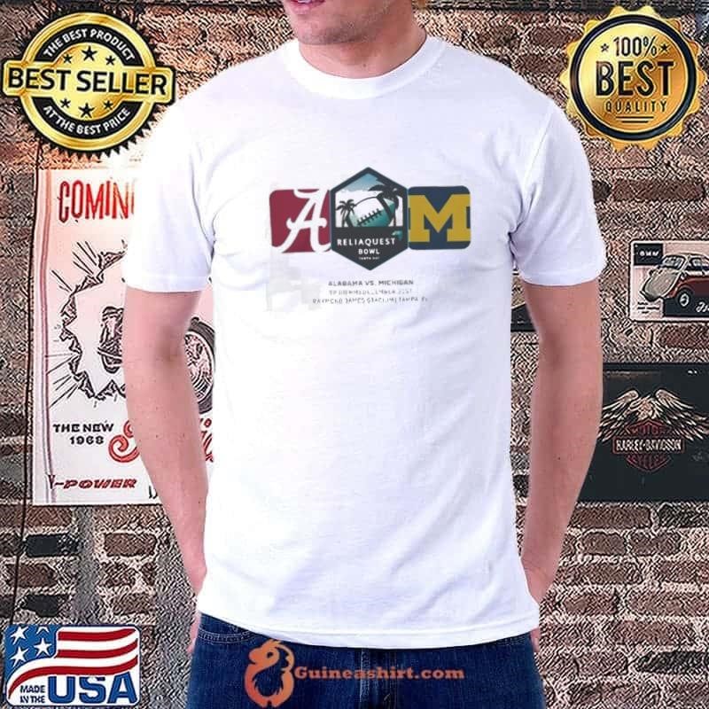 Alabama Crimson Tides Vs Michigan Wolverines Reliaquest Bowl Matchup On December 31st 2024 Unisex