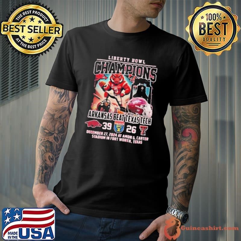 Arkansas Razorbacks Liberty Bowl Champions 2024 Defeating Texas Tech T Unisex