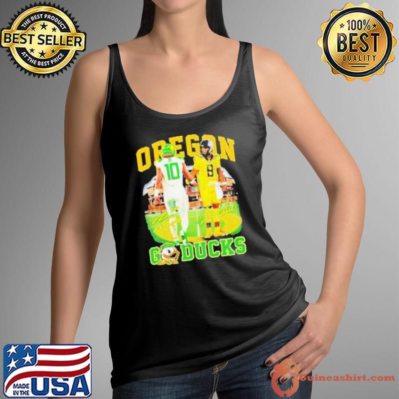 Bo Nix and Dillon Gabriel Oregon Ducks go Ducks signatures shirt
