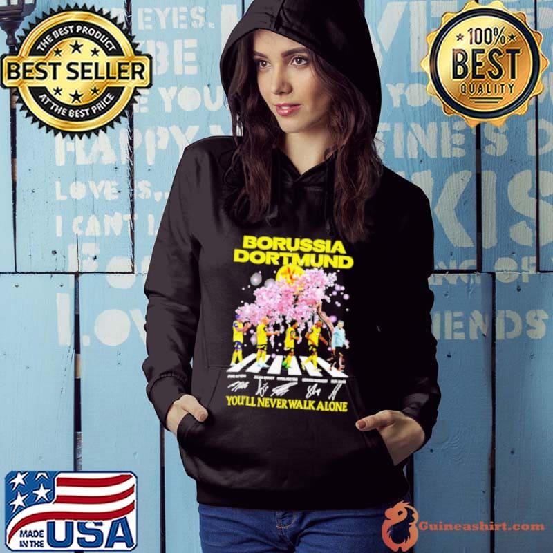 Borussia Dortmund you’ll never walk alone Abbey Road peach blossom signature shirt
