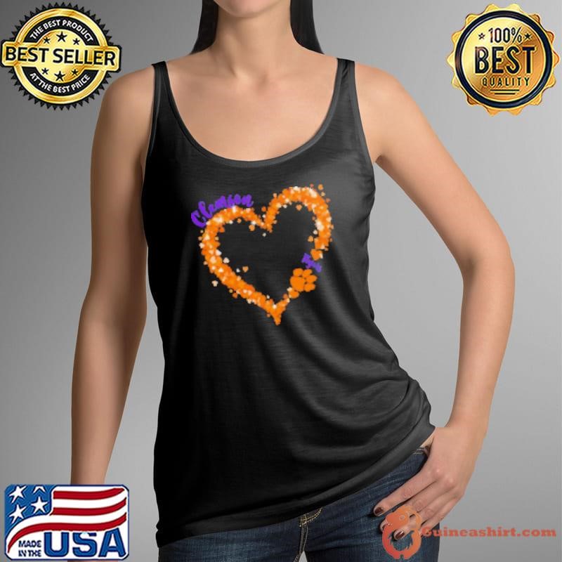 Clemson Tigers pride big hearts with the Tigers logo Shirt