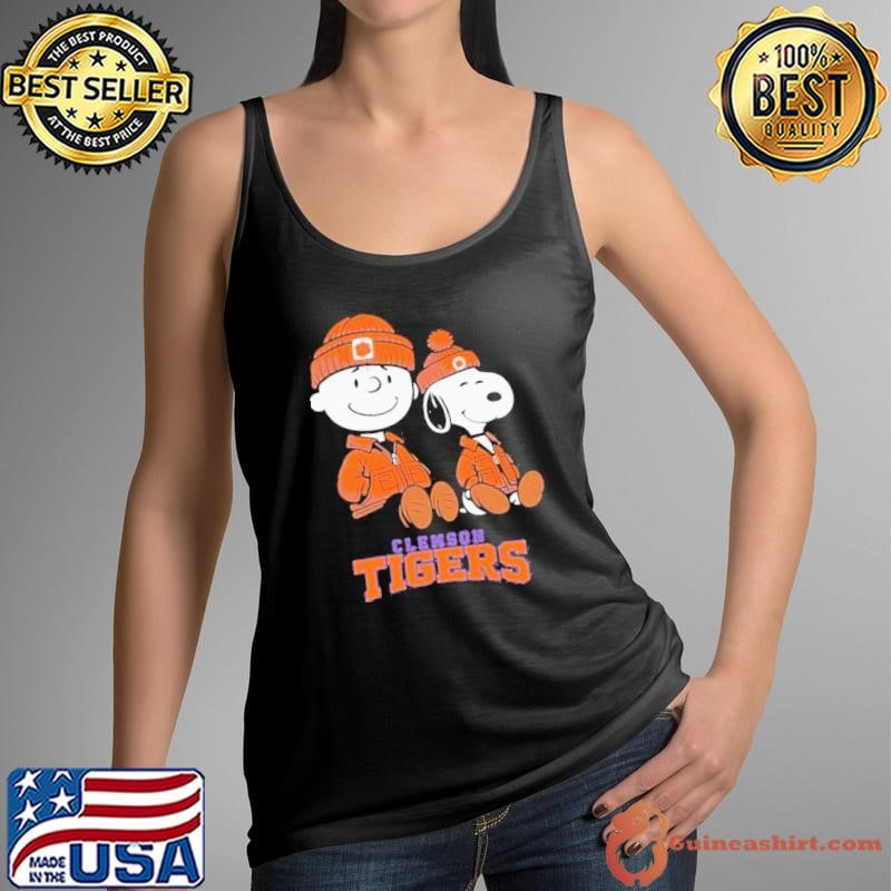 Clemson Tigers snoopy and charlie brown Team football Tank Top