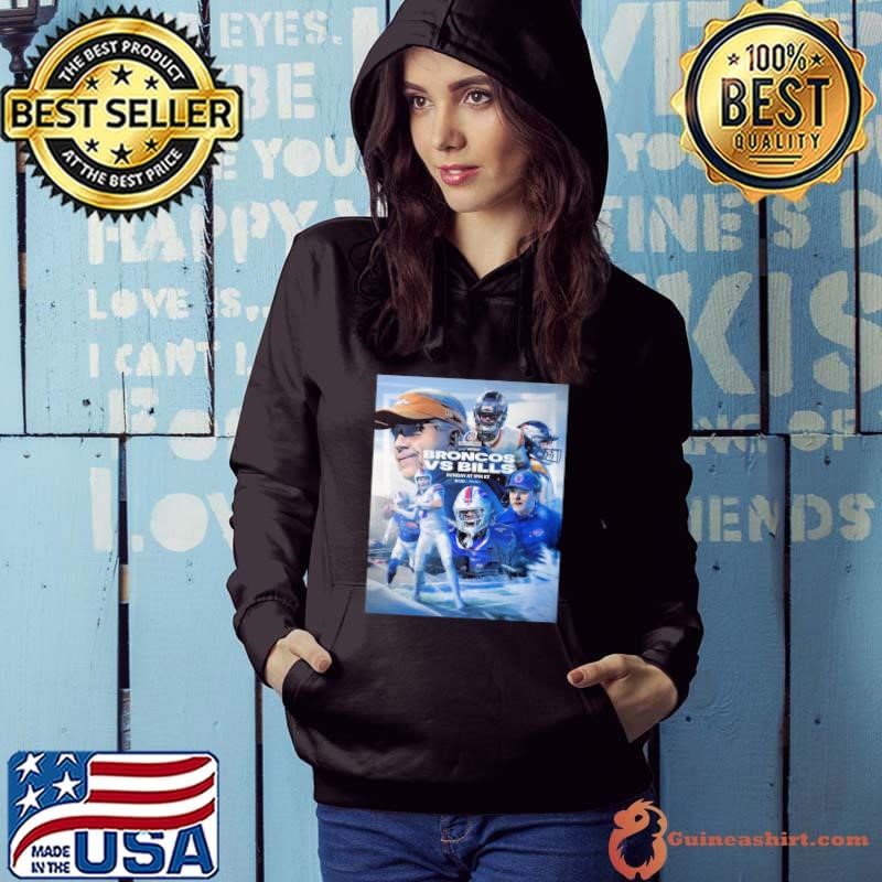 Denver Broncos Vs Buffalo Bills NFL Wild Card Sunday 2025 NFL on CBS Sports Poster Hoodie