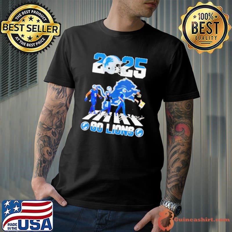 Detroit Lions 2025 players signatures go Lions Unisex