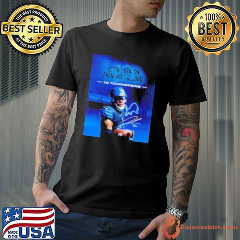 Detroit Lions single season franchise record 18 touchdowns Jahmyr Gibbs signature Shirt