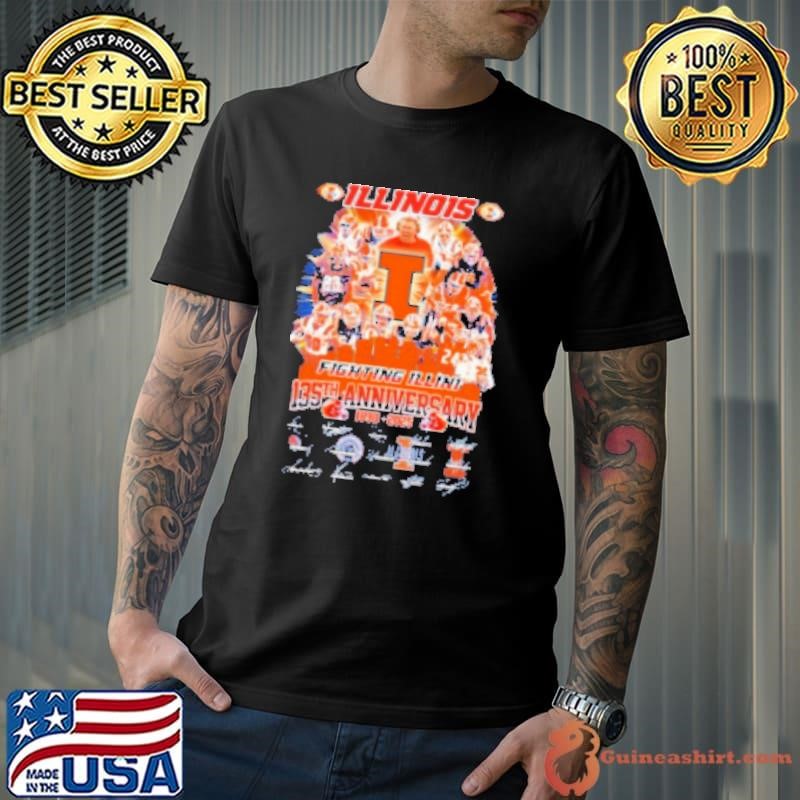 Illinois Fighting Illini 135th Anniversary 1890 2025 Football History Shirt