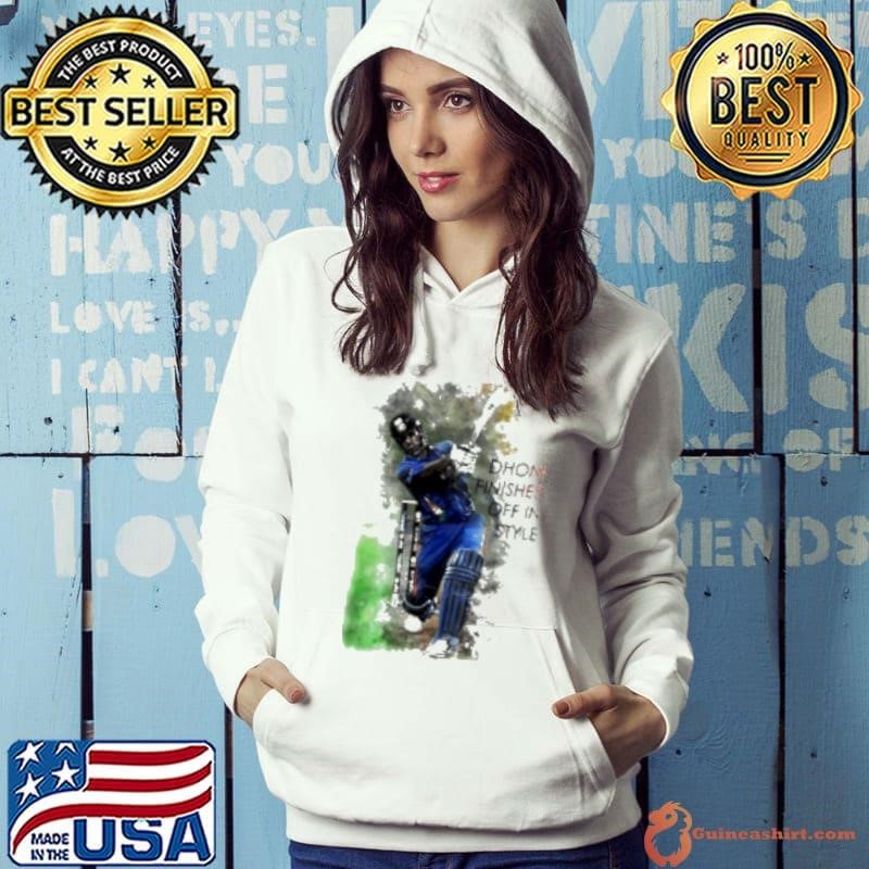 India National Cricket Team Dhoni Finishes Off In Style Hoodie