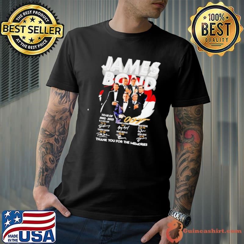 James Bond 1962 2025 thank you for the memories signature shirt