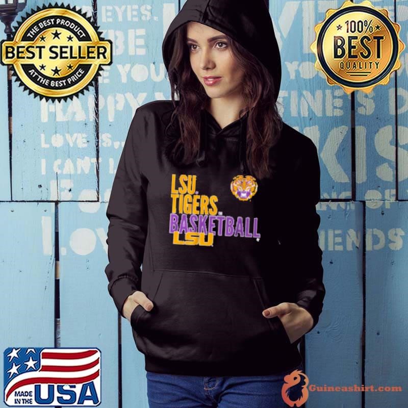 LSU Basketball Text Logo Overlay Shirt