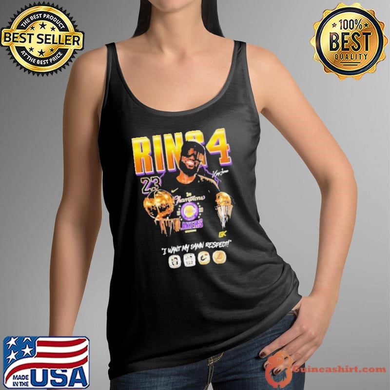 LeBron James Ring 4 I Want My Respect, Los Angeles Lakers Tank Top