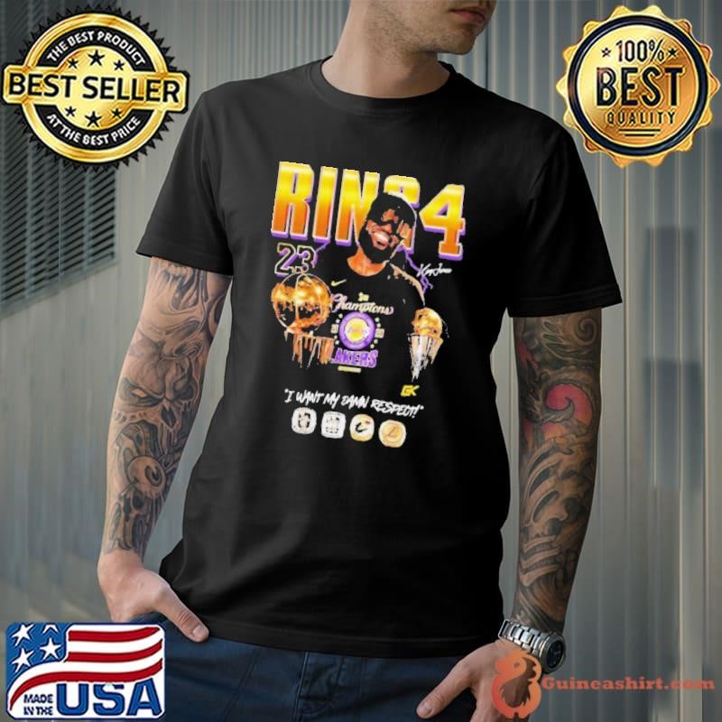 LeBron James Ring 4 I Want My Respect, Los Angeles Lakers Unisex