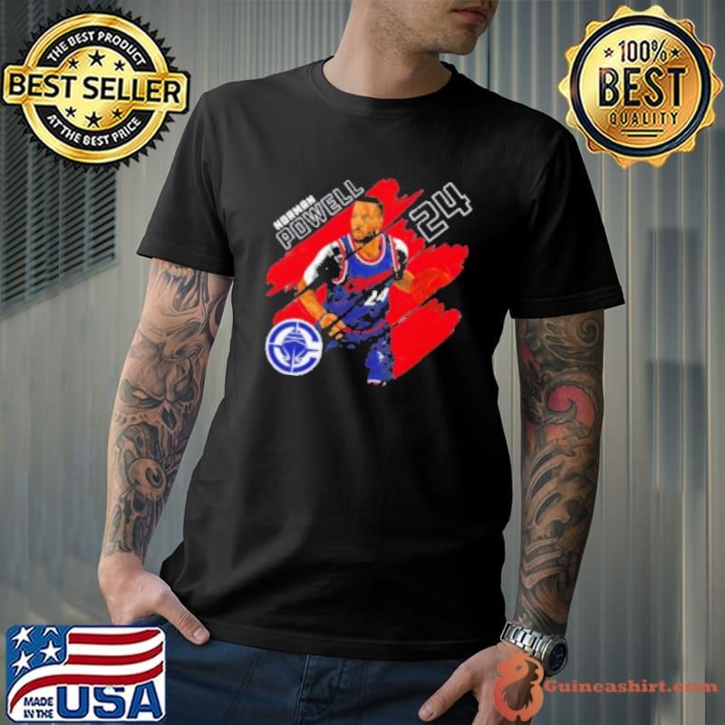 Los Angeles Clippers 24 Norman Powell stripes graphic Unisex