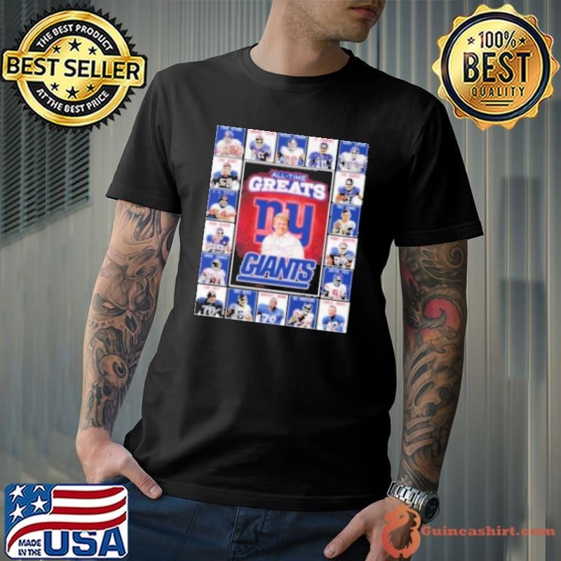 New York Giants All Time Greats Of The Giants Football 2025 Team Player Signature Shirt