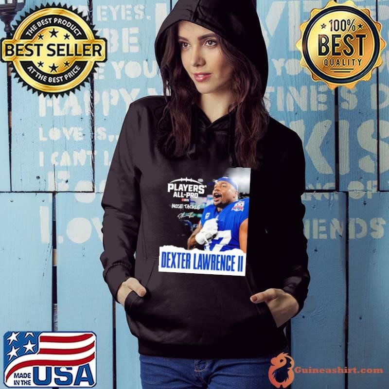 New York Giants Dexter Lawrence II Players’ All-Pro NFLPA Nose Tackle Signature Poster Hoodie