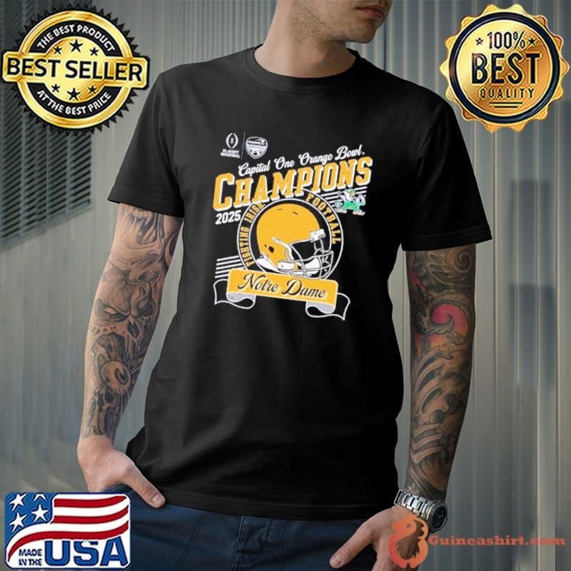 Notre Dame Fighting Irish Football 2025 Playoff Semifinal Capital One Orange Bowl Champions Helmet Unisex