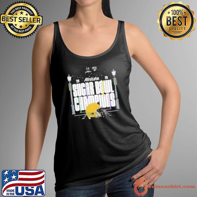Notre Dame Football 2025 Allstate Sugar Bowl Champions Classic Helmet Shirt