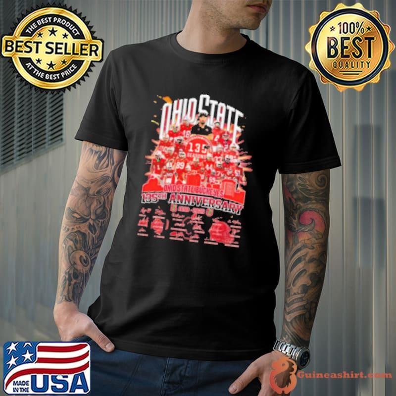 Ohio State Buckeyes 135th Anniversary 1890 2025 Football History Shirt