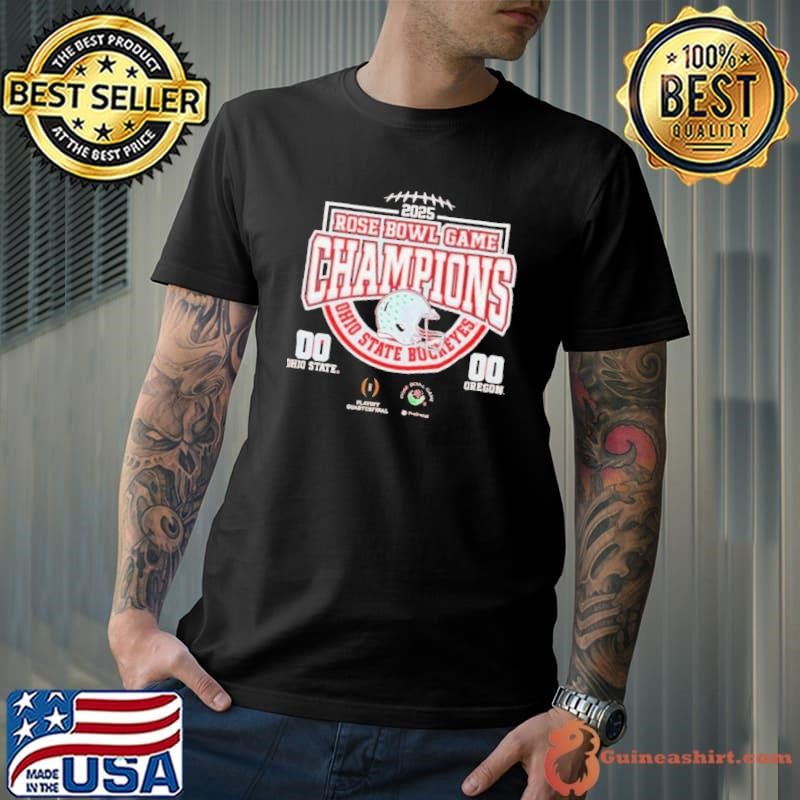 Ohio State Buckeyes Red Football 2025 Rose Bowl Champions shirt