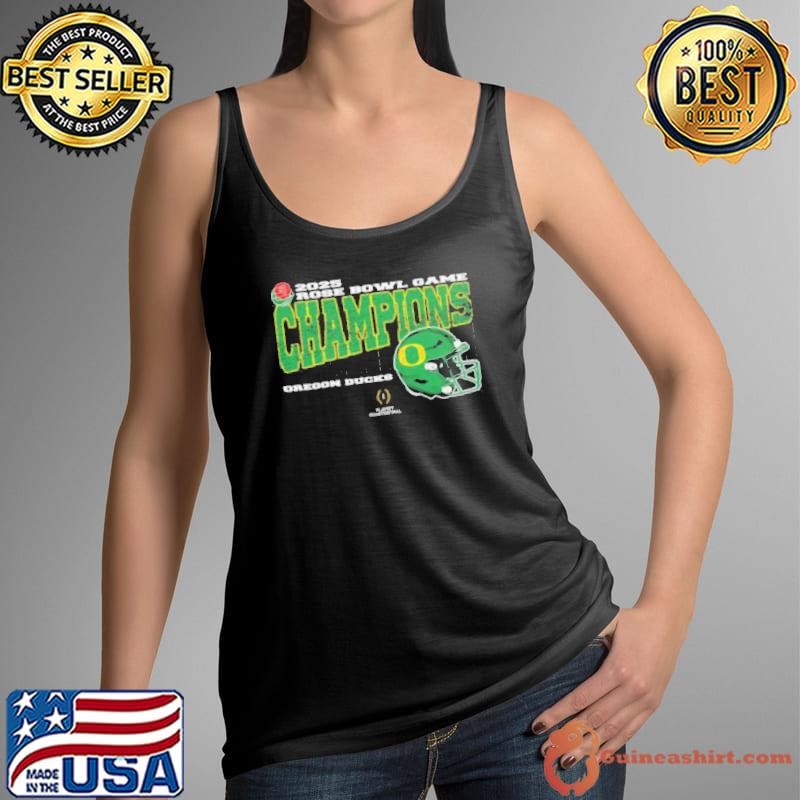 Oregon Ducks 2025 Rose Bowl Game Champions College Football Playoff Quarterfinal Vintage Style With Helmet Tank Top