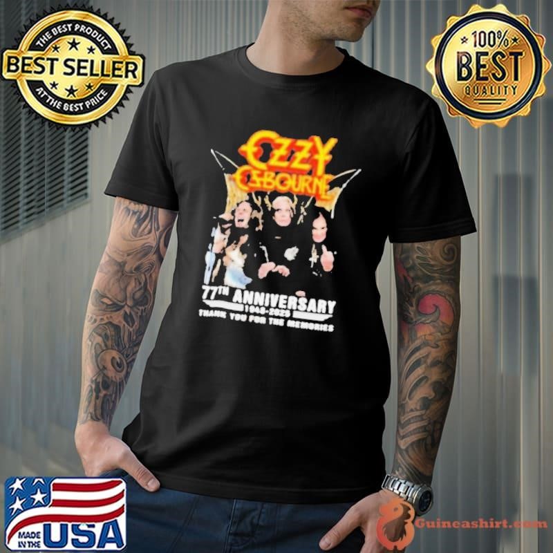 Ozzy Osbourne 77th Anniversary 1948 2025 Thank You For The Memories Shirts