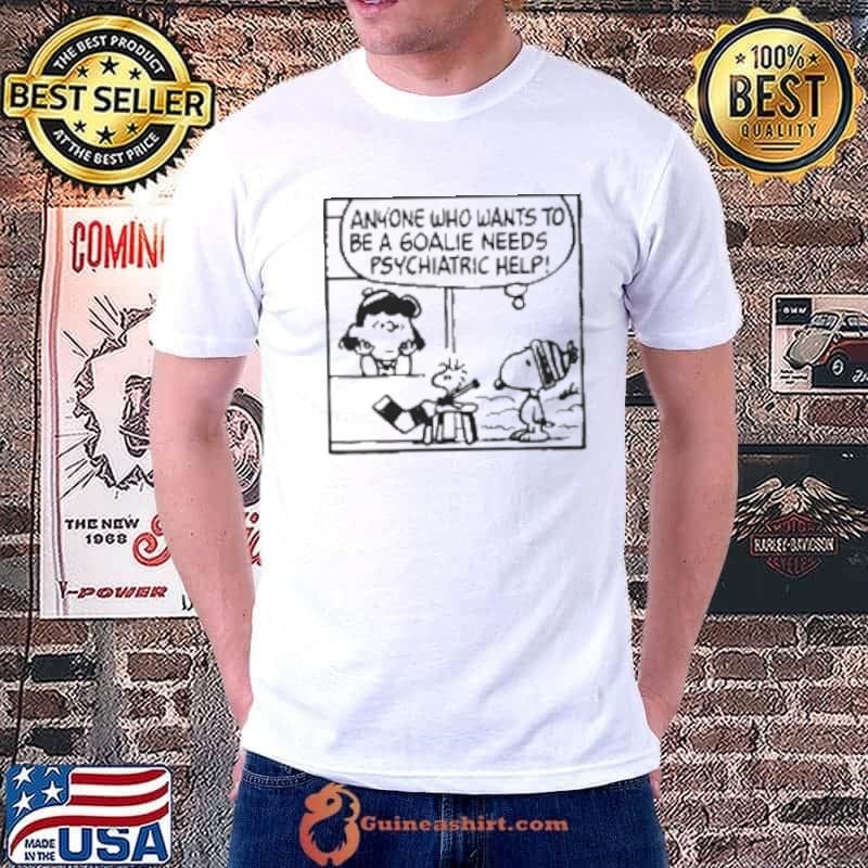 Peanuts x USA Hockey Woodstock goalie needs psychiatric help Shirt