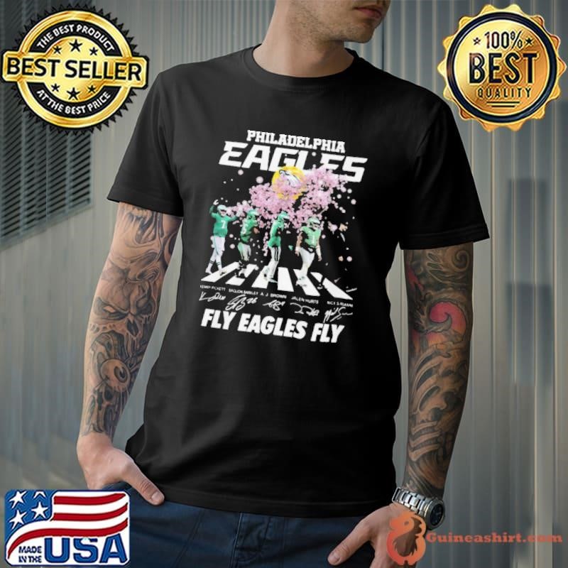 Philadelphia Eagles fly esgles fly 2025 signatures shirt