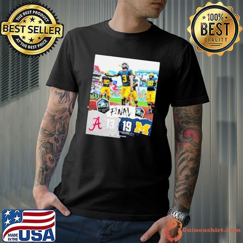 ReliaQuest Bowl Final Alabama Crimson Tide vs Michigan Wolverines Score 13 19 Big Ten Poster t shirt