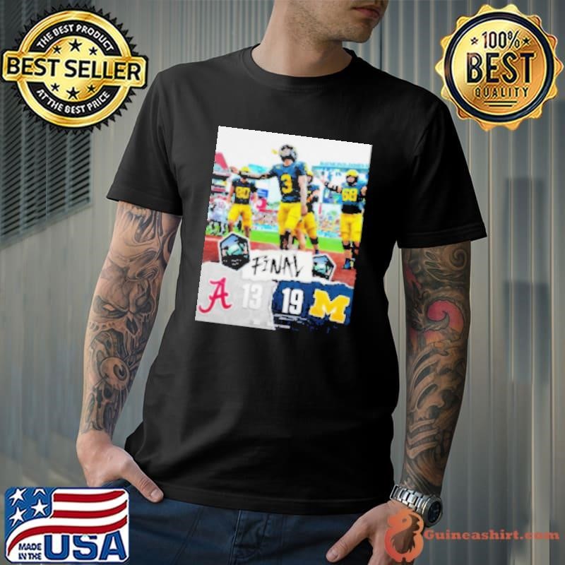 ReliaQuest Bowl Final Alabama Crimson Tide vs Michigan Wolverines Score 13 19 Big Ten Shirt