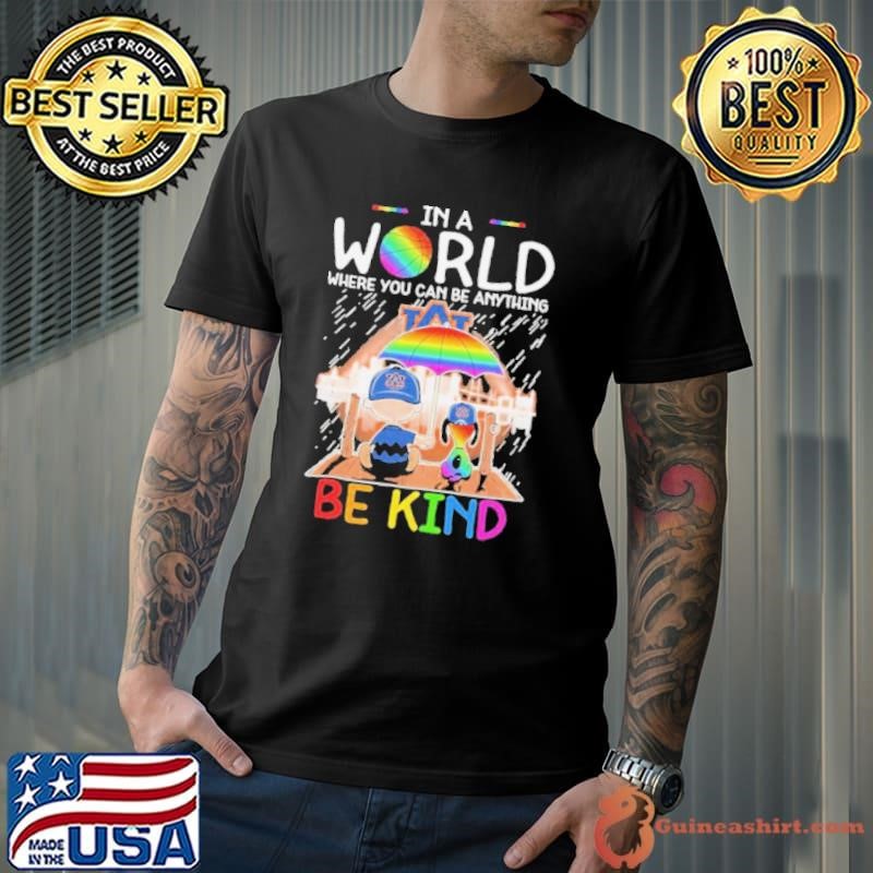 Snoopy And Charlie Brown Auburn Tigers In A World Where You Can Be Anything Be Kind The Peanuts shirts Unisex