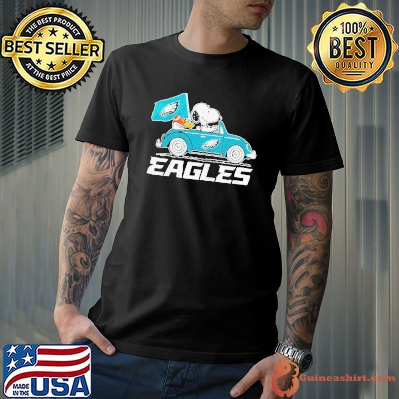 Snoopy And Woodstock Driving Car Philadelphia Eagles The Peanuts shirts