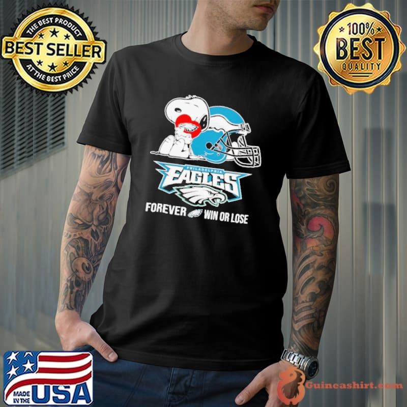 Snoopy Philadelphia Eagles forever win or lose shirt