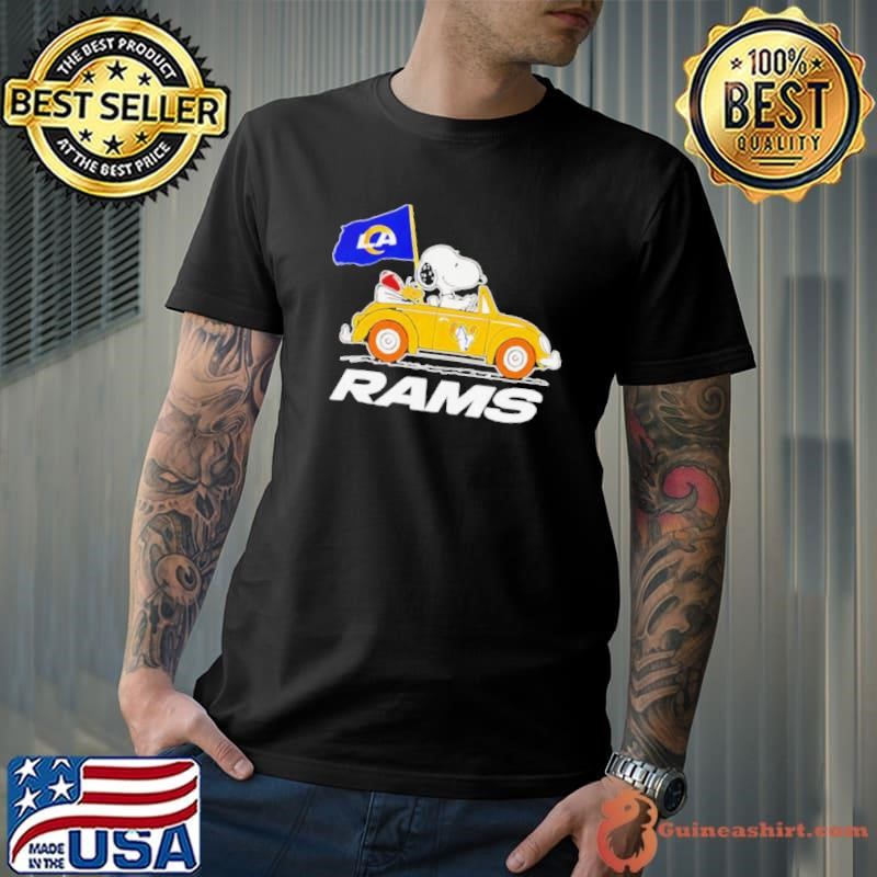 Snoopy and Woodstock driving car Los Angeles Rams Unisex