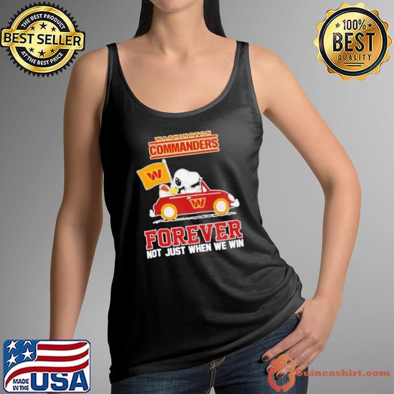 Snoopy driving Washington Commanders forever not just when we win Tank Top