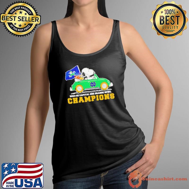 Snoopy driving car 2024 25 Capital One Orange Bowl Champions Tank Top
