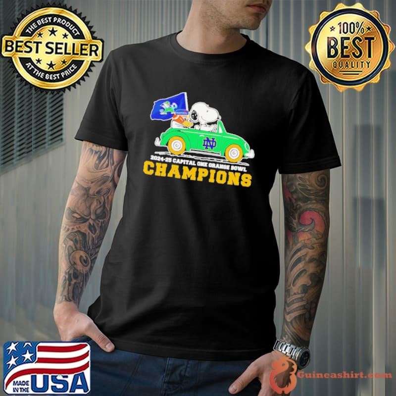 Snoopy driving car 2024 25 Capital One Orange Bowl Champions shirt